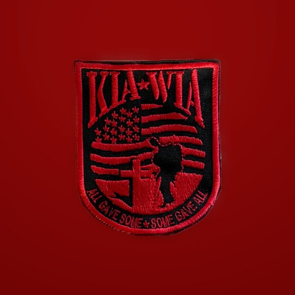 KIA-WIA patch Killed in Action Wounded in Action patch RED - Picture 3 of 3